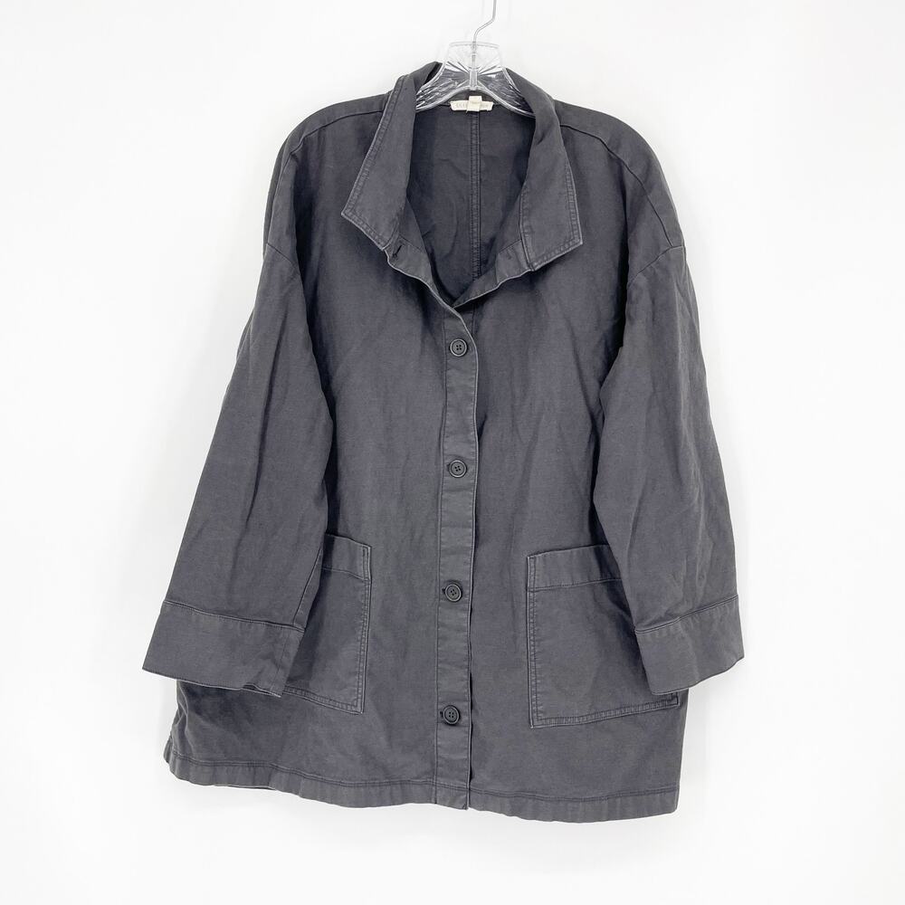 Eileen Fisher 100% Organic Cotton Button Up Shirt Women's 1X